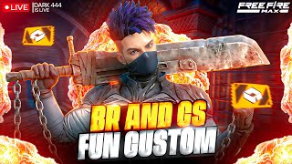 🛑 BR AND CS FUN CUSTOM👽| FREE FIRE LIVE | GUILD TEST LIVE | FF LIVE FUN