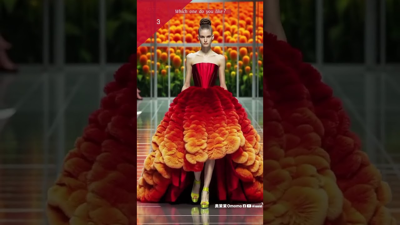Dressed in Red Petals These Runway Looks Are Pure Dreams