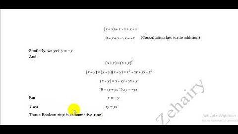 Boolean ring , Idempotent and Nilpotent element