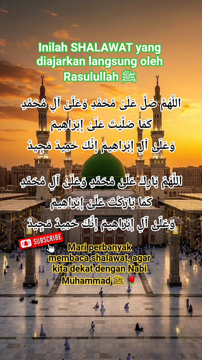 Shalawat Terbaik yang Diajarkan Nabi ﷺ — Shalawat Ibrahimiyah ✨