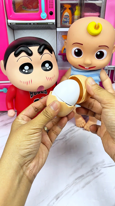 Satisfying With Unboxing Miniature Boys Eating Egg Set Toys, ASMR Videos