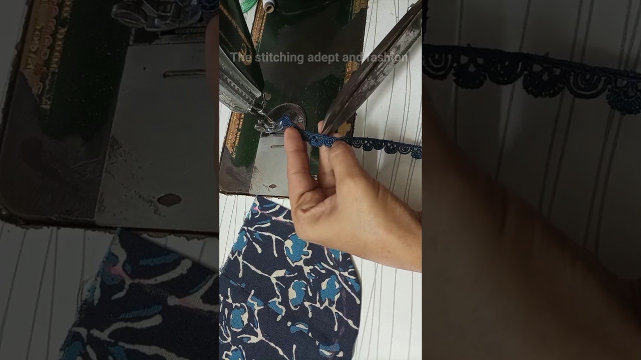 Lace round neck design 