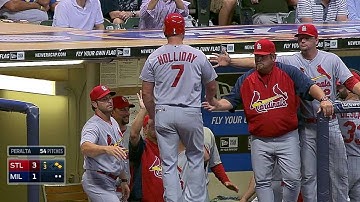 STL@MIL: Wong hits an RBI single to left