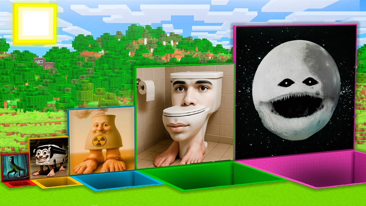 EXPLORANDO los POZOS de MEMES ITALIANOS | THE MOON WOKE UP | Minecraft Animación - Jugabilidad