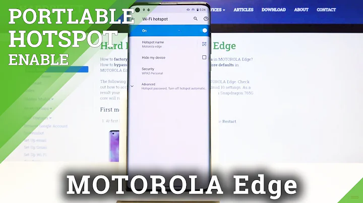 How to Create Portable Hotspot on Motorola Edge - Wireless Internet