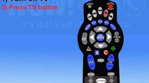 Programming Your WOW! REMOTE to your TV