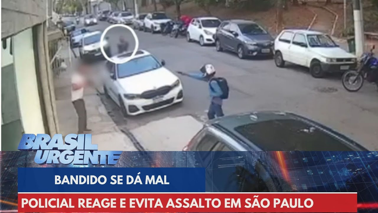 Bandido se dá mal após policial de folga reagir a assalto | Brasil Urgente