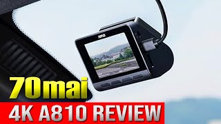 70mai 4K Dual Dash Cam A810 Review (4K,GPS, WiFi App, Park Mode, Wifi App, ADAS)