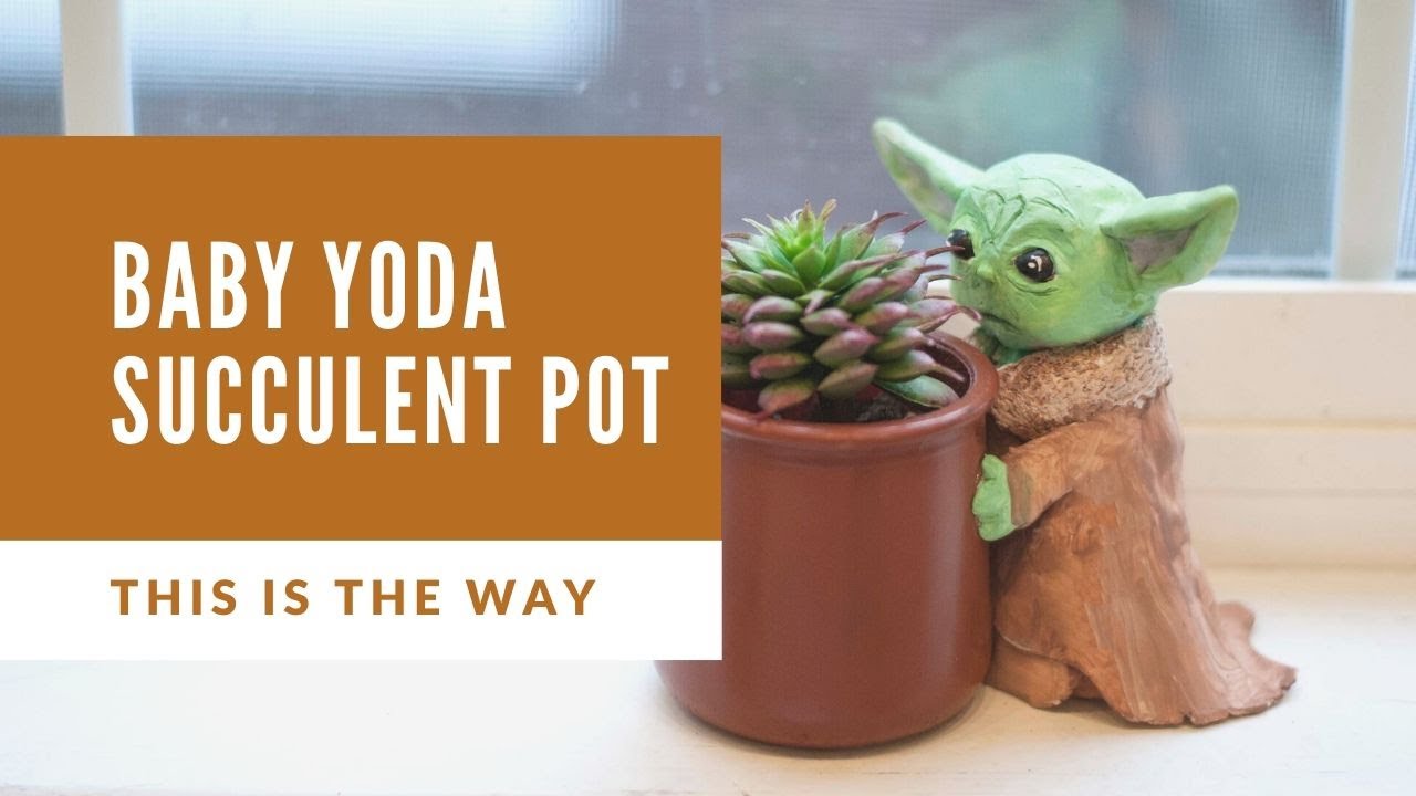 baby yoda, this is the way, succulent, plant pot, planter, cute, muppet, sc...