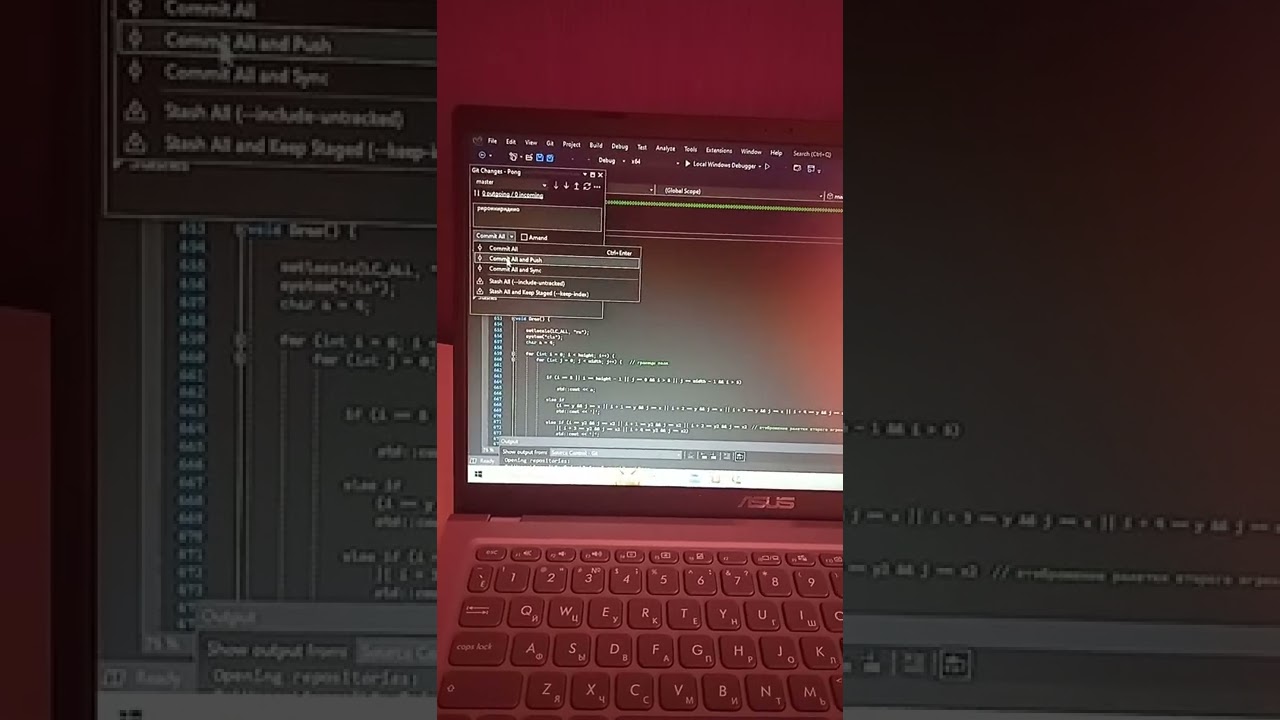 Как добавить коммит в GitHab из Visual Studio