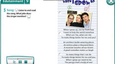 Excel 8 module 9 When I Grow Up text ver