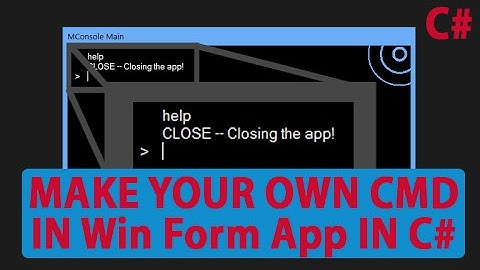 Make your own CMD in Windows Form in C#
