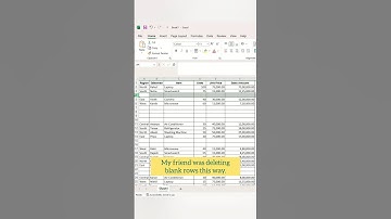 Delete Blank Rows in the Easiest Way - Excel Tips | Excel Hacks #excel #excelshorts
