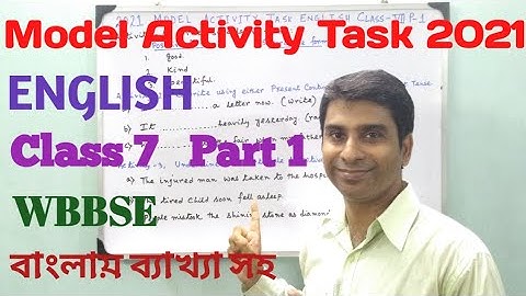 Class 7 English Model Activity Task Part 1 || 2021