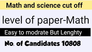 Master Cadre Science and Math cut off 3704 posts