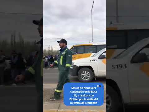 Massa en Neuquén: congestión en la Ruta 22, a la altura de Plottier