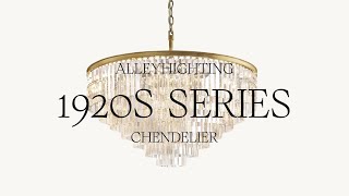 1920s Art Deco Round Chandelier