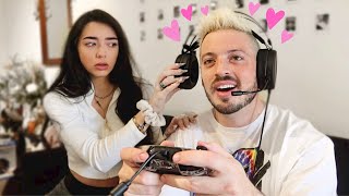 FLIRTING WITH ANOTHER GIRL WHILE GAMING TO SEE HOW MY GIRLFRIEND REACTS   *prank*
