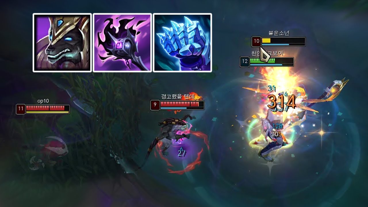 영상하나에 챔피언이 몇개인데 썸네일 챔피언 한판 들어있다고 뭐라하면 케로베로스 마냥 얼굴 세개씩 박아둘 수도 없고 대신 케로베로스 닮은 나서스로 썸네일 만들고 제목도 백글자 채우기