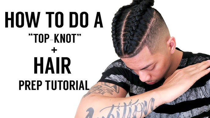 EASIEST WAY to Braid Your Own Hair  Straight Hair Men's Braiding  Tutorial!! 