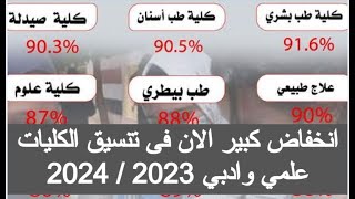 تنسيق الكليات 2023 - 2024 توقعات تنسيق الكليات 2023 توقعات التنسيق 2023 مؤشرات التنسيق 2023 اليوم