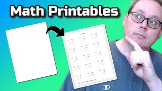 Printable Math Worksheets Generator | Create for Personal Use or to Sell in Your Printables Business screenshot 1