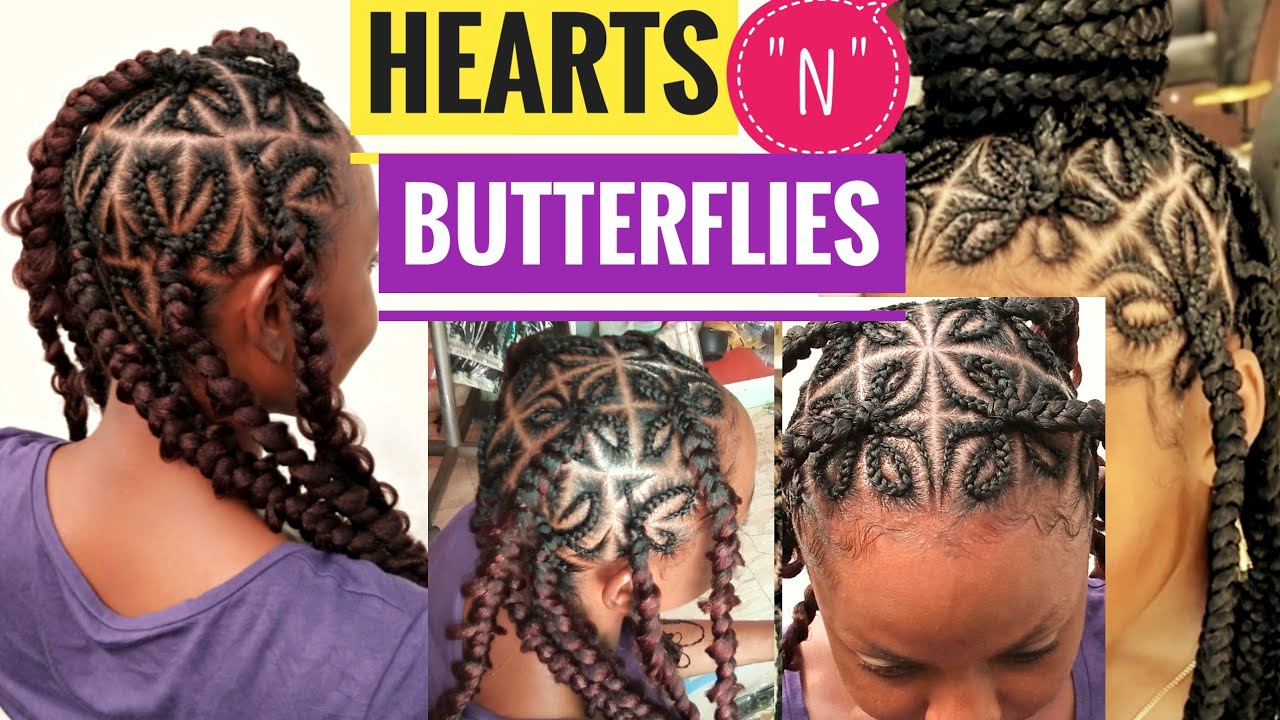 Hearts & Butterfly ? Knotless boxbraids Tutorial || START 