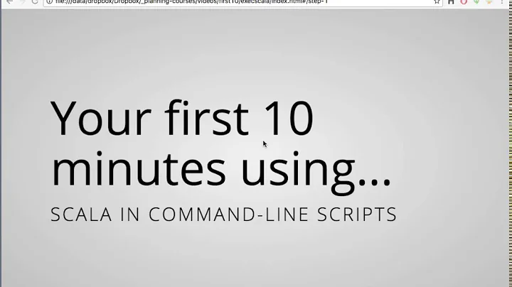 Command-line scripts in Scala