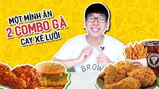 EATING 2 SUPER SPICY CHICKEN COMBO ALONE// EAT THE WHOLE WORLD # 04