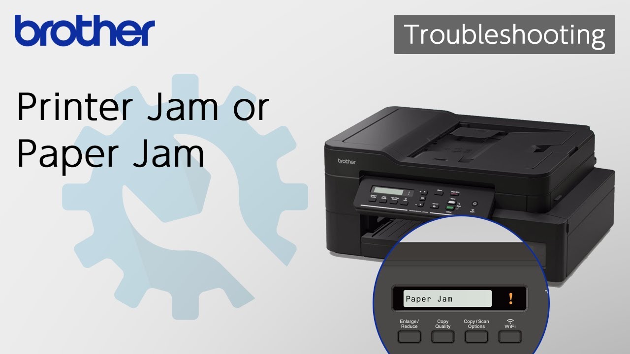 Printer Jam or Paper Jam [Brother Global Support] - YouTube