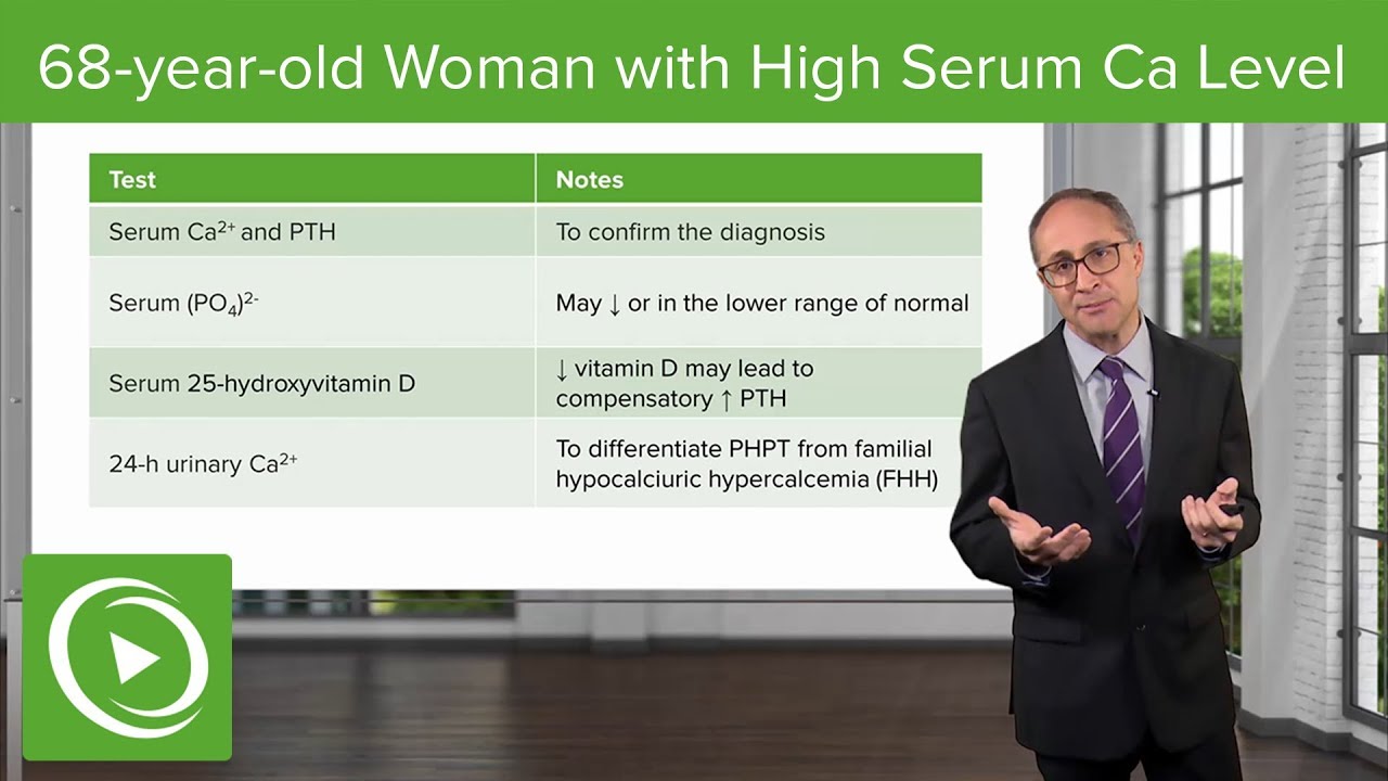 Bone Metabolism Case: 68-year-old Woman with High Serum Calcium Level – Endocrinology  | Lecturio