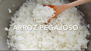ARROZ PEGAJOSO o GLUTINOSO (sticky rice) - Recetas fáciles Pizca de Sabor -  YouTube