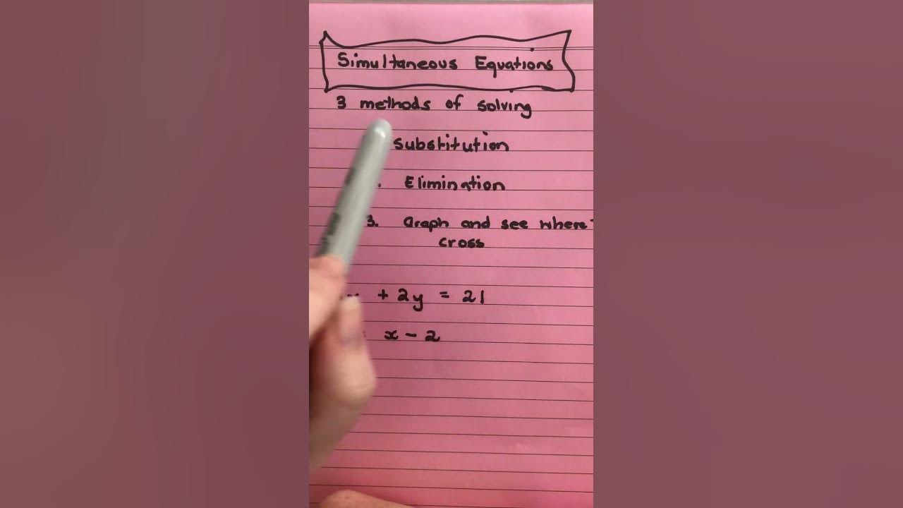 How to solve simultaneous equations - YouTube
