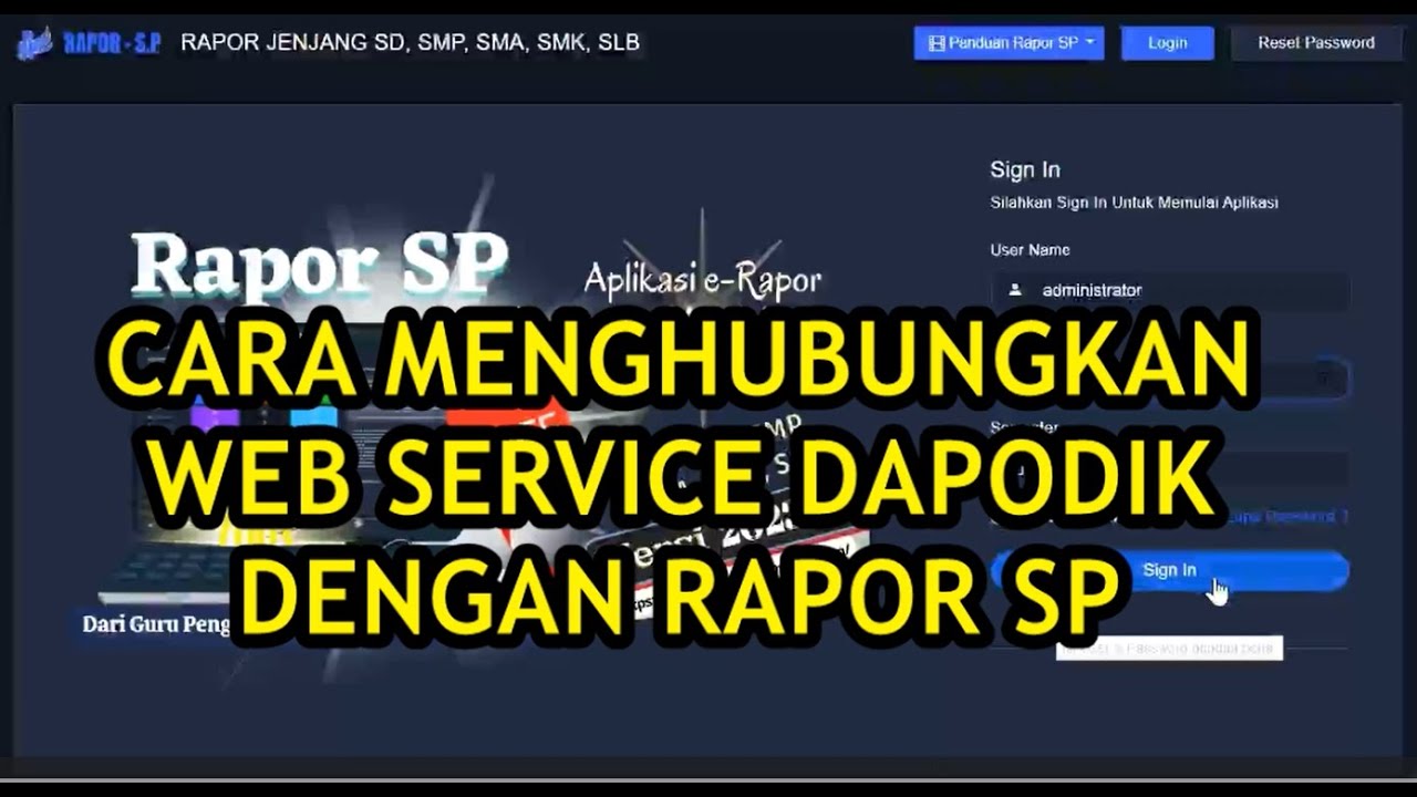 Web Service Rapor cara menghubungkan web service Dapodik dengan Rapor SP mudah ...