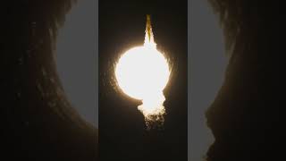 Falcon 9 Sunlit Engines Create Unreal Sky Ripples 🚀 NG-24 Launch 🔥 #youtubeshorts #spacex