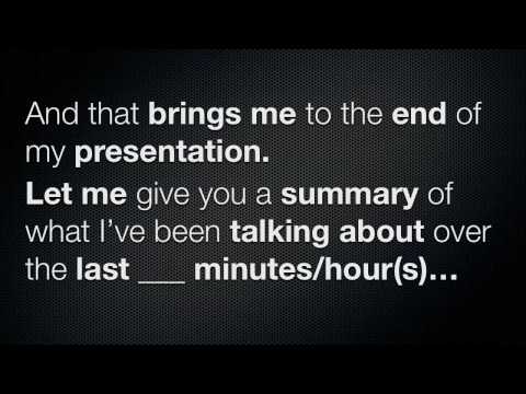 How to easily summarize your presentation