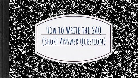 How to Write the SAQ- Short Answer Question (APUSH Writing)