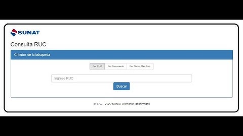 CONSULTA RUC SUNAT - 2022