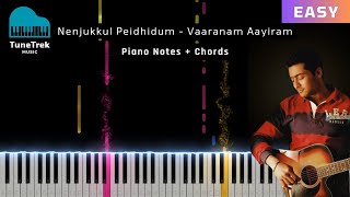 Nenjukkul Peidhidum Piano Tutorial | Vaaranam Aayiram | Surya | Harris Jayaraj | TuneTrek Music