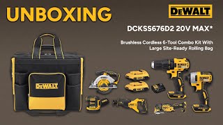 Unboxing the Dewalt 6-Tool Combo Kit with Rolling Bag | DCKSS676D2 | 20V MAX