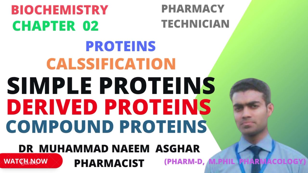 Classification|Simple|Proteins|Biochemistry|Pharmacy Technician|Dr Muhammad Naeem Asghar Pharmacist