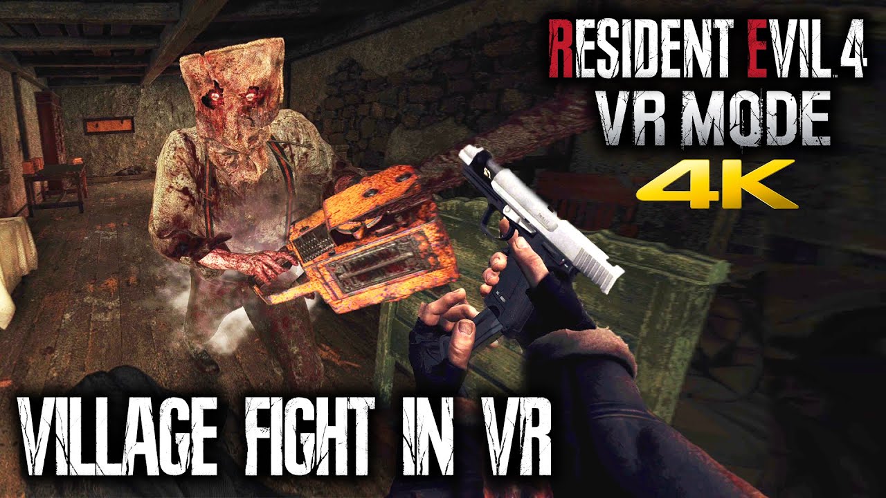 Resident Evil 4 - Village Fight & Chainsaw Man (4K 60FPS) 