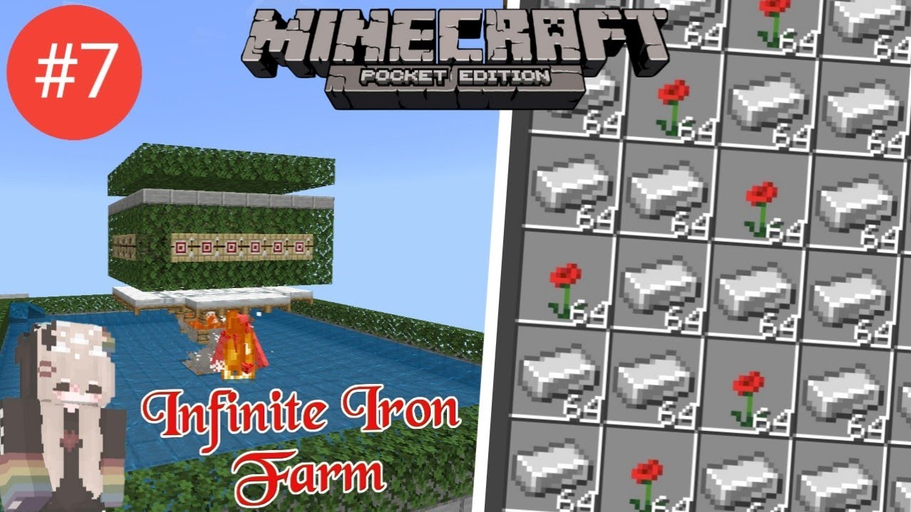 How to make Iron farm in Minecraft pe 🤔 || I made iron farm in my ...