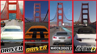 Crossing the Golden Gate Bridge of San Francisco in 4 Ubisoft Games (DRIVER, Watch Dogs, The Crew) screenshot 3