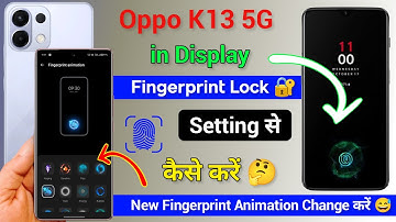 Oppo K13 5g in Display Fingerprint Lock Kaise Lagaye l Oppo K13 Fingerprint Screen Lock Setting