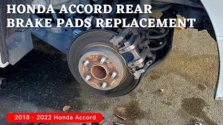 #honda #accord  #brakes #diy   2019 Honda Accord rear brake pads replacement