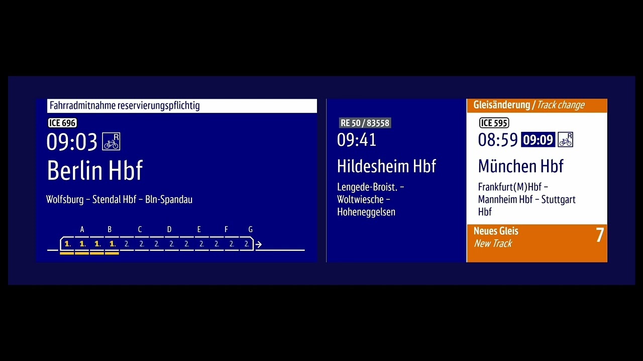 Bahnsteigansagen aus Braunschweig Hbf 