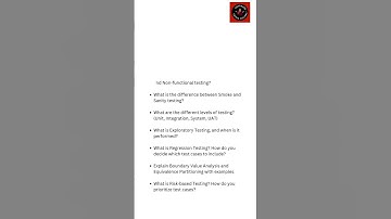 Important software testing interview questions