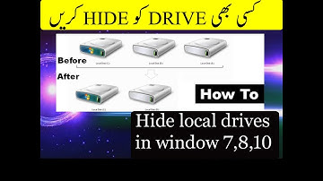 how to hide and show local disk drives in my computer and laptops hindi urdu