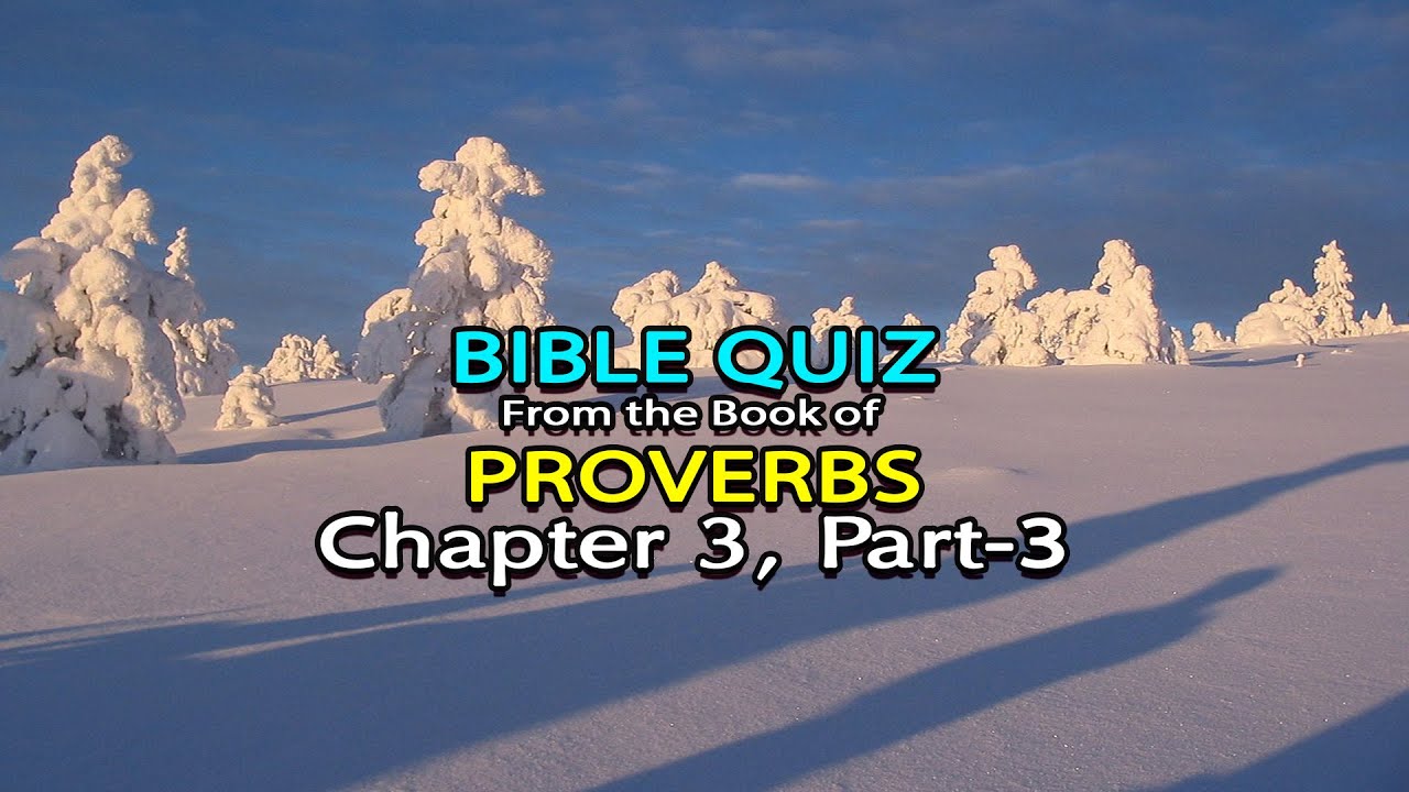 Proverbs Chapter 3 Part 3 - YouTube